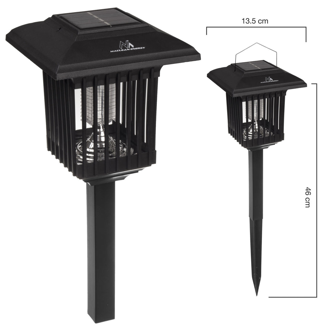 Solarna lampa owadobójcza LED Maclean, IP44, LED/UV, akumulator 2*AA Ni-MH 200 mAh, solar 2V DC MCE448, 2 sztuki
