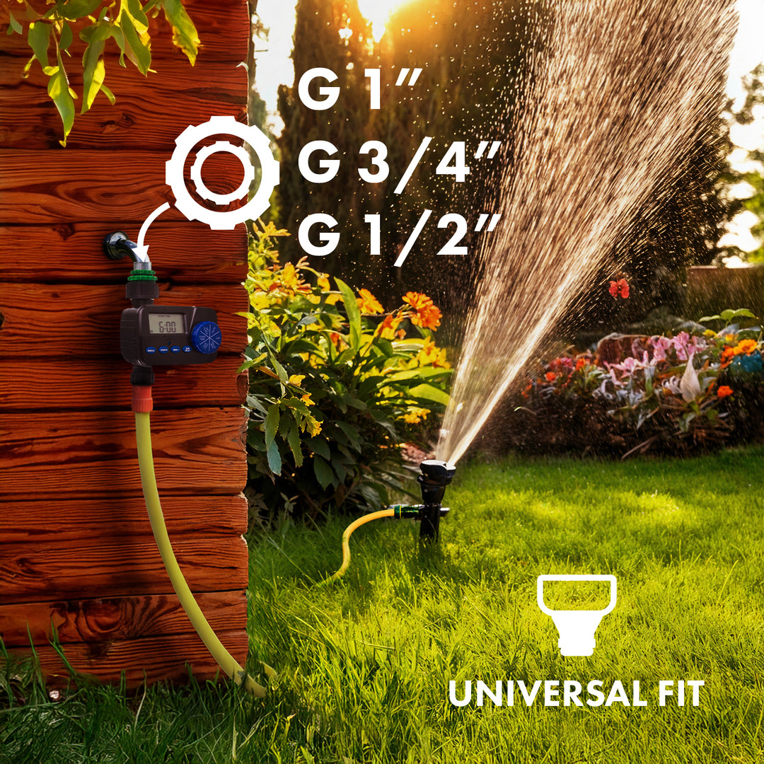 Elektroniczny sterownik nawadniania GreenBlue, programator, zasilanie 2x1,5V AA, GB390 + 2x bateria alkaliczna AA Varta Industrial