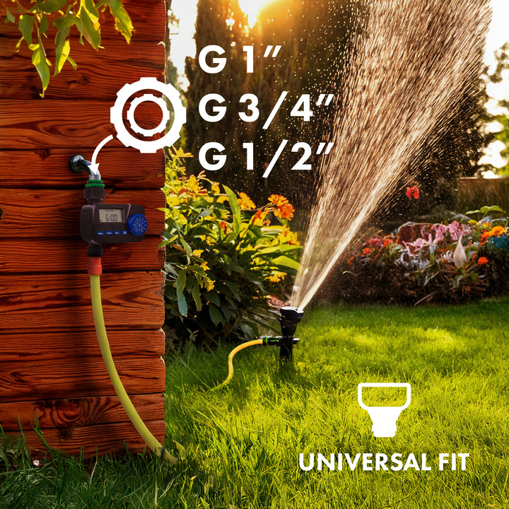 Elektroniczny sterownik nawadniania GreenBlue, programator, zasilanie 2x1,5V AA, GB390 + 2x bateria alkaliczna AA Varta Industrial