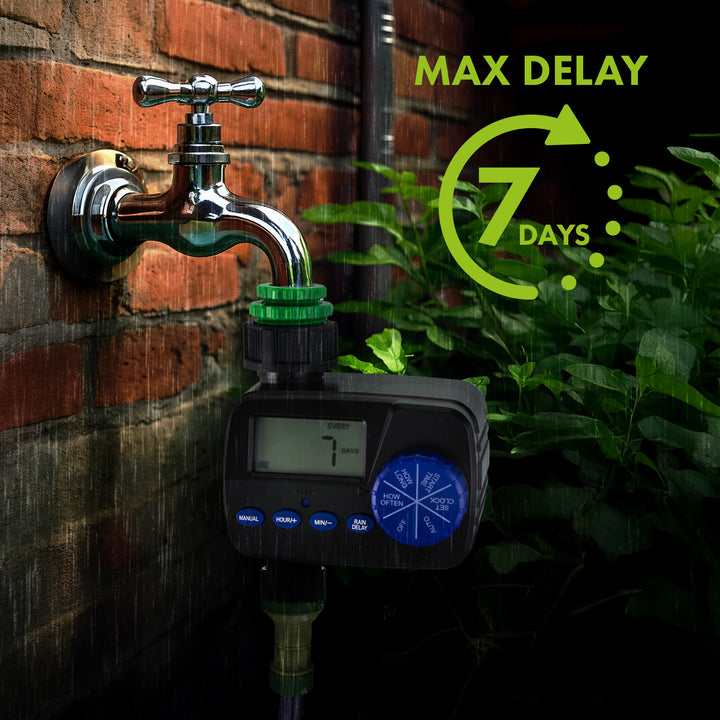 Elektroniczny sterownik nawadniania GreenBlue, programator, zasilanie 2x1,5V AA, GB390 + 2x bateria alkaliczna AA Varta Industrial