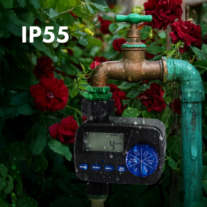 Elektroniczny sterownik nawadniania GreenBlue, programator, zasilanie 2x1,5V AA, GB390 + 2x bateria alkaliczna AA Varta Industrial