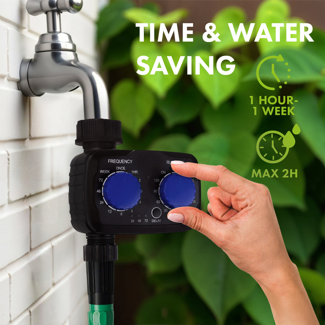 Elektroniczny sterownik nawadniania GreenBlue, programator, zasilanie 2x 1,5V AA, GB391 + 2x bateria alkaliczna AA Varta Industrial