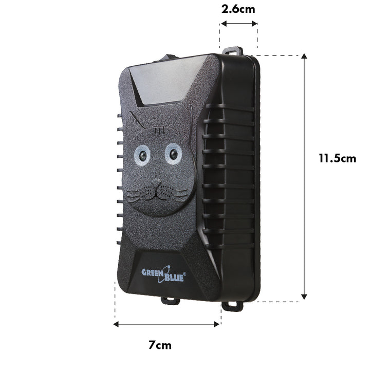 Odstraszacz gryzoni i kun GreenBlue GB725 z ultradźwiękami i diodami LED + 4x bateria AA Varta Industrial