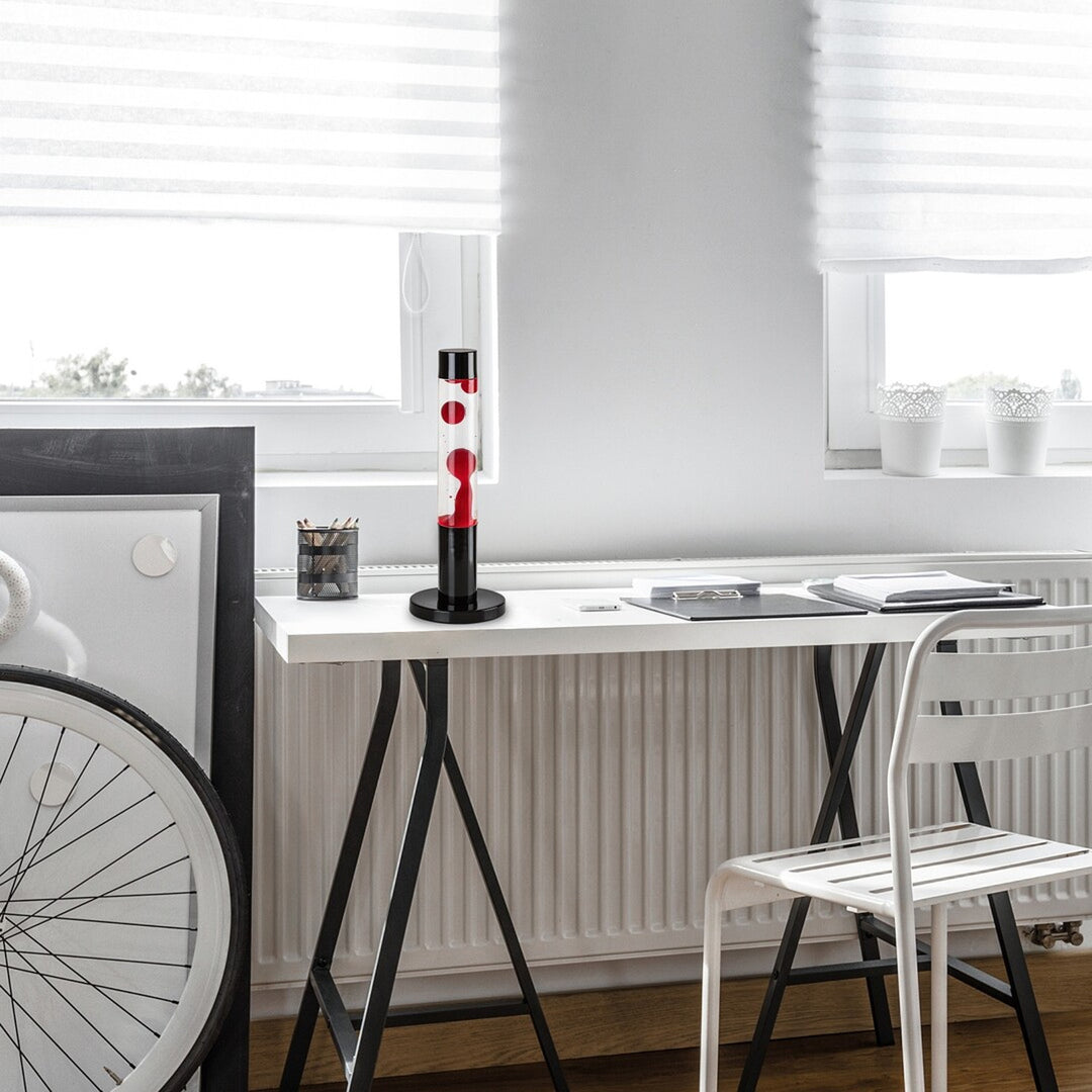 Lampa lawowa LED Rabalux, moc 25W, 3000 K, czerwony wosk, Lavastic