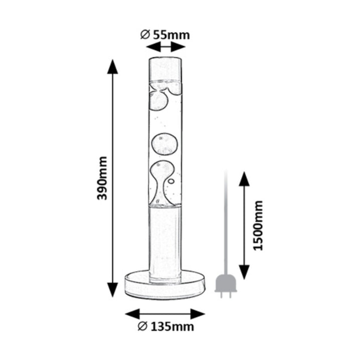 Lampa lawowa LED Rabalux, moc 25W, 3000 K, czerwony wosk, Lavastic