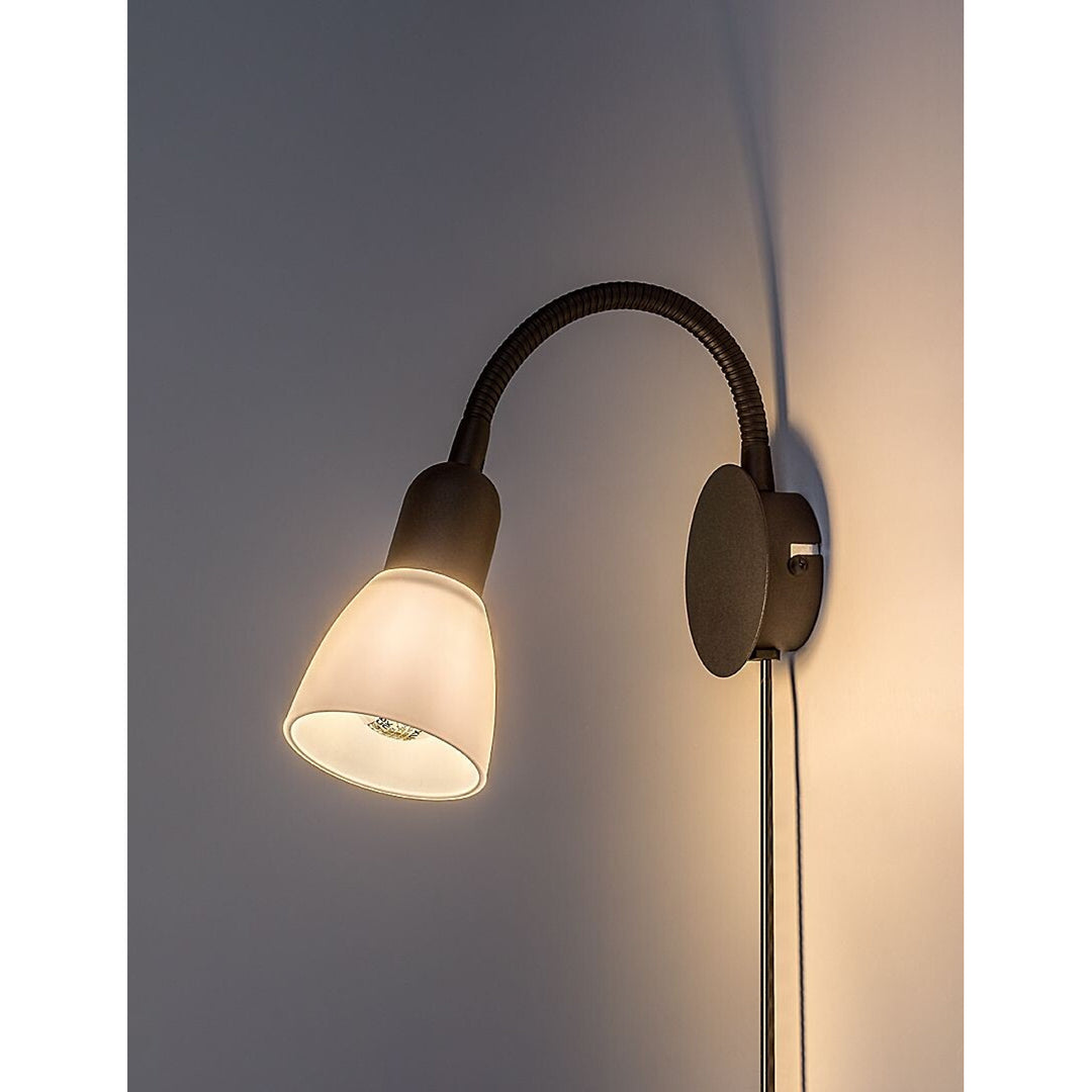 Lampa ścienna Rabalux, punktowa, gwint żarówki E14, IP20, czarna, Soma
