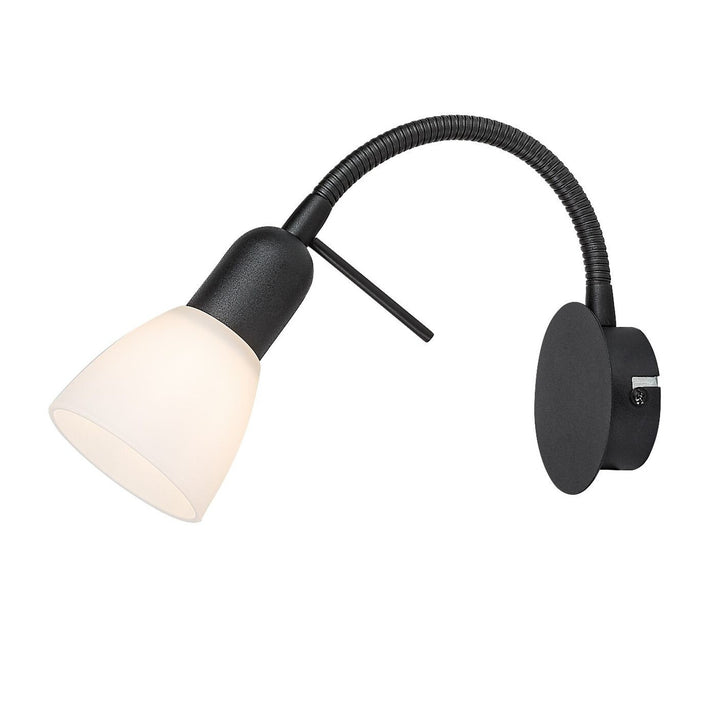Lampa ścienna Rabalux, punktowa, gwint żarówki E14, IP20, czarna, Soma