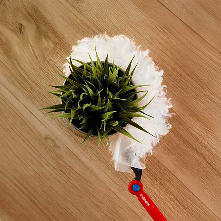 Miotełka do kurzu Vileda Flex&Catch, z długą rączką, 1 wkład w zestawie, zabezpieczenie przed zsuwaniem, elastyczna główka, 179434