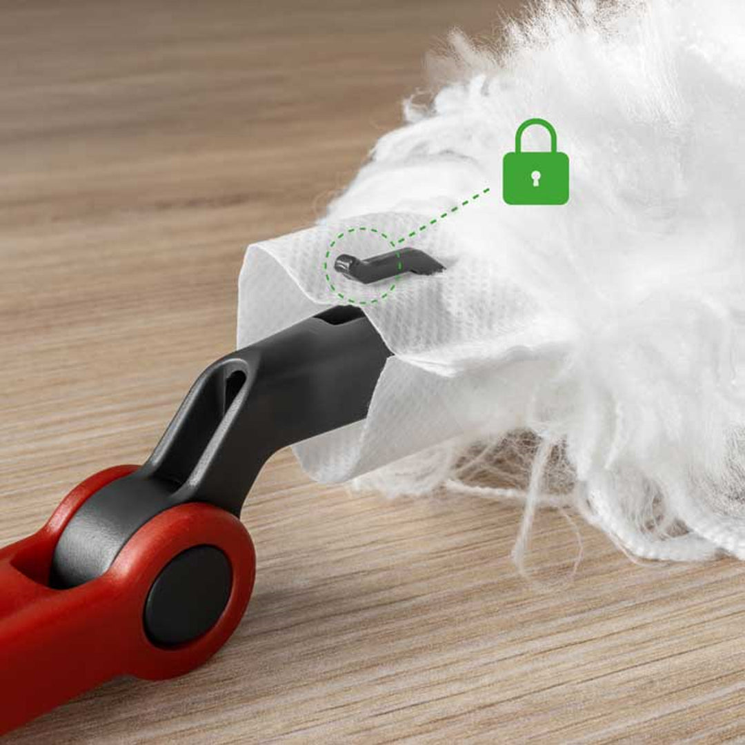 Miotełka do kurzu Vileda Flex&Catch, z długą rączką, 1 wkład w zestawie, zabezpieczenie przed zsuwaniem, elastyczna główka, 179434