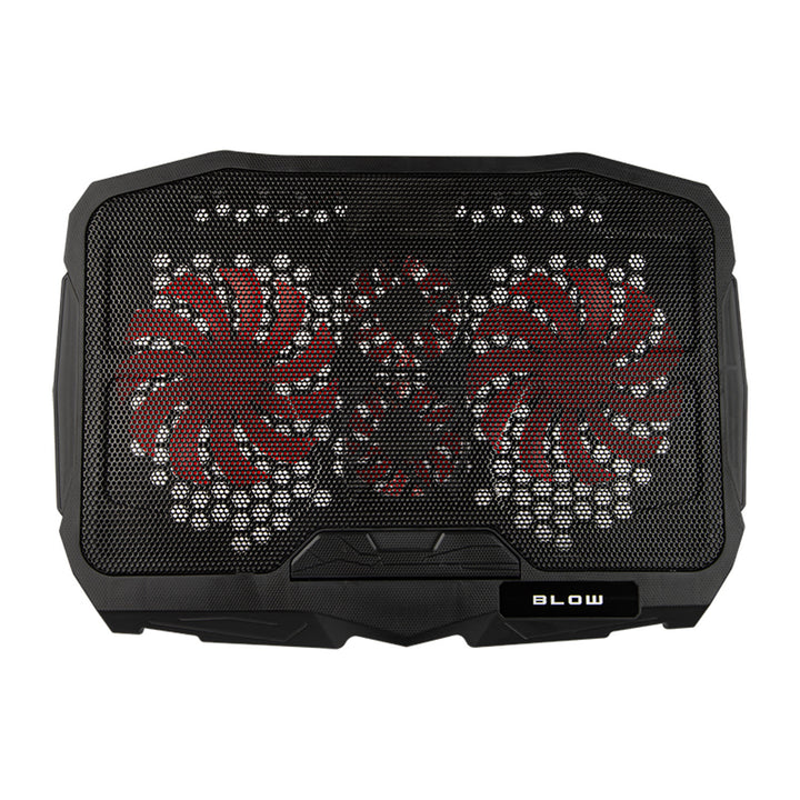 Podstawka chłodząca pod laptopa Blow Hurricane, cztery wentylatory, czerwone podświetlenie, wbudowany hub USB