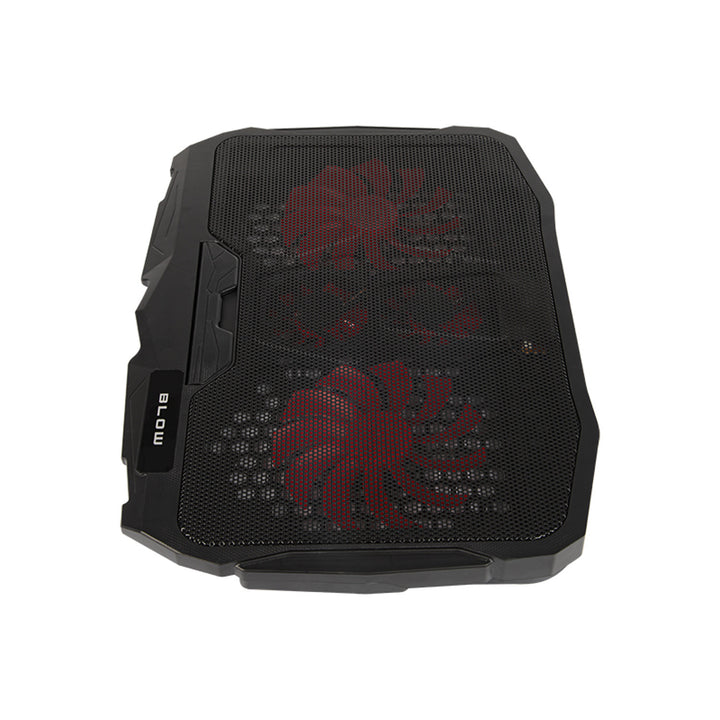 Podstawka chłodząca pod laptopa Blow Hurricane, cztery wentylatory, czerwone podświetlenie, wbudowany hub USB