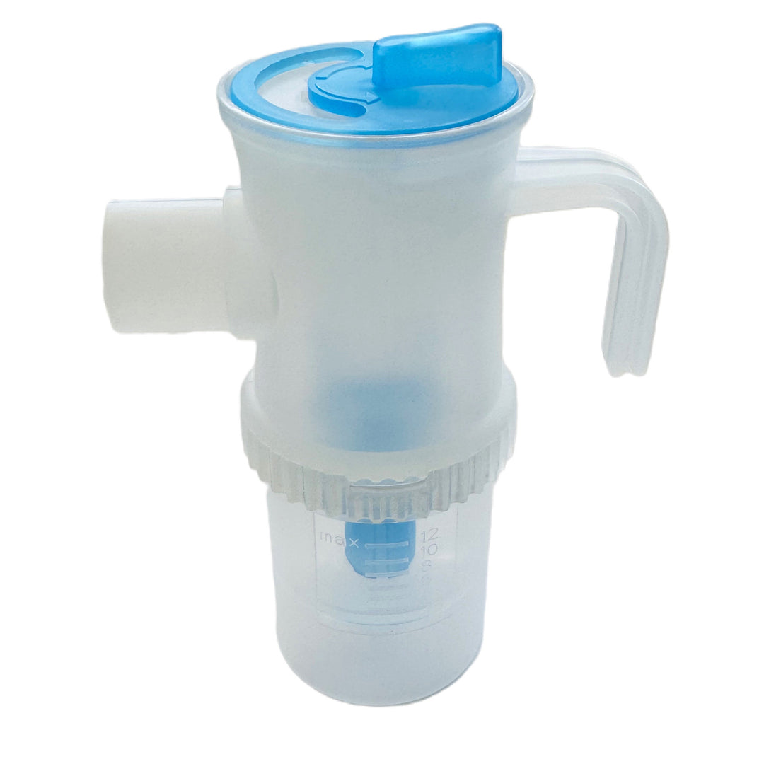 Zestaw akcesoriów do inhalacji/nebulizacji Omnibus, duży nebulizator 12ml, kolor niebieski, 5 zapasowych filtrów, regulacja prędkości