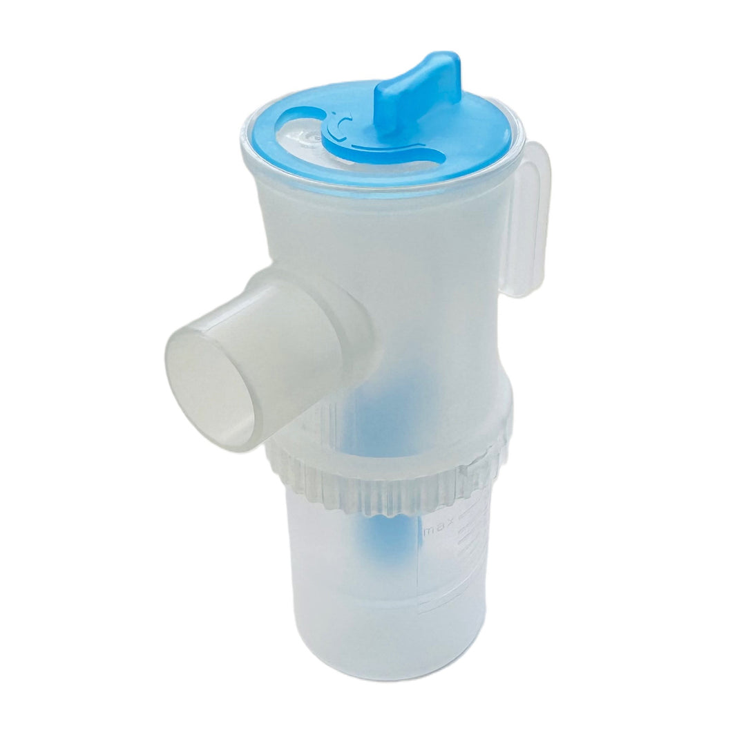 Zestaw akcesoriów do inhalacji/nebulizacji Omnibus, duży nebulizator 12ml, kolor niebieski, 5 zapasowych filtrów, regulacja prędkości