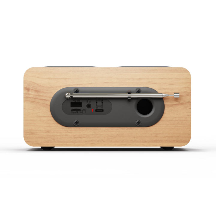 Przenośny radioodtwarzacz Blaupunkt, cyfrowe radio DAB+ i tuner FM, Bluetooth, wyjście słuchawkowe, odtwarzacz USB i microSD, wyświetlacz LCD, funkcja zegara i alarmu, zasilany akumulatorem ładowanym przez USB-C, DR10CR