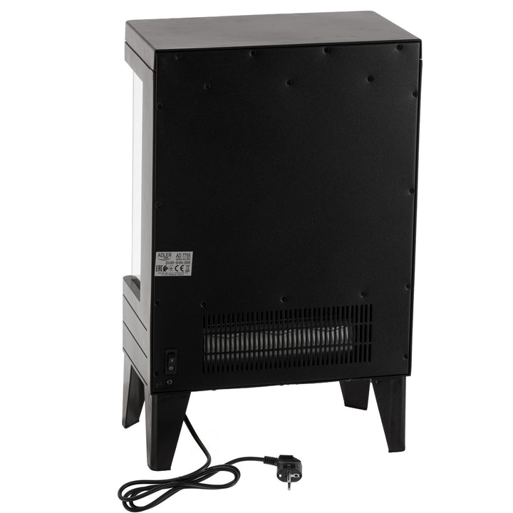 Kominek elektryczny LED z pilotem, 2 moce grzania 1000W/2000W, termostat, Adler AD 7755