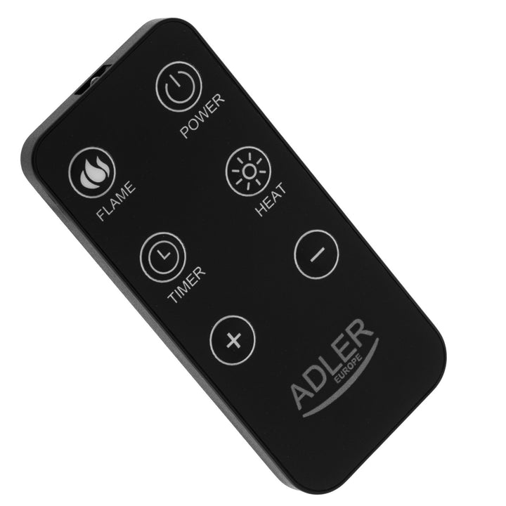 Kominek elektryczny LED z pilotem, 2 moce grzania 1000W/2000W, termostat, Adler AD 7755