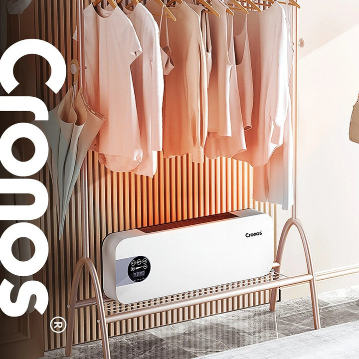 Kurtyna powietrzna termowentylator Cronos, moc 1500W, niskie zużycie prądu, szeroki kąt nawiewu, sterowanie pilotem, HFH-201