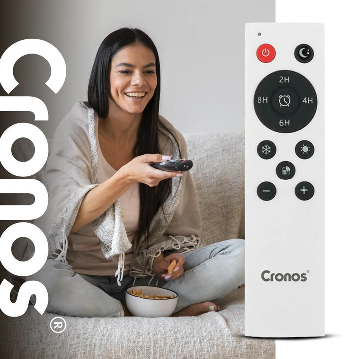 Kurtyna powietrzna termowentylator Cronos, moc 1500W, niskie zużycie prądu, szeroki kąt nawiewu, sterowanie pilotem, HFH-201