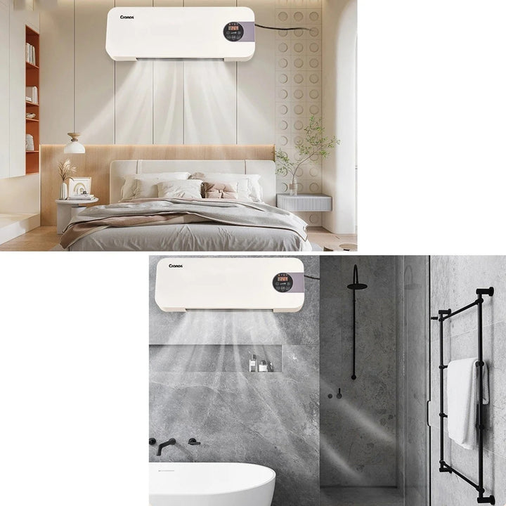 Kurtyna powietrzna termowentylator Cronos, moc 1500W, niskie zużycie prądu, szeroki kąt nawiewu, sterowanie pilotem, HFH-201