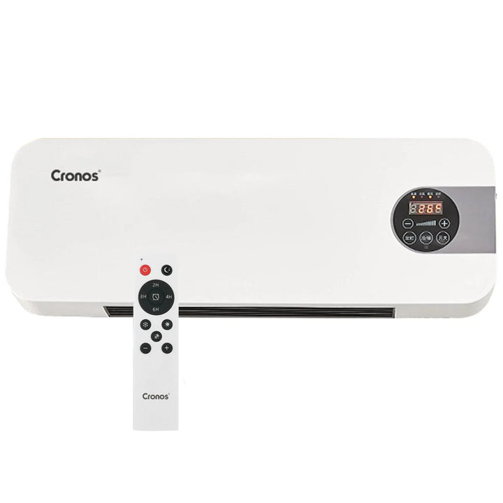 Kurtyna powietrzna termowentylator Cronos, moc 1500W, niskie zużycie prądu, szeroki kąt nawiewu, sterowanie pilotem, HFH-201