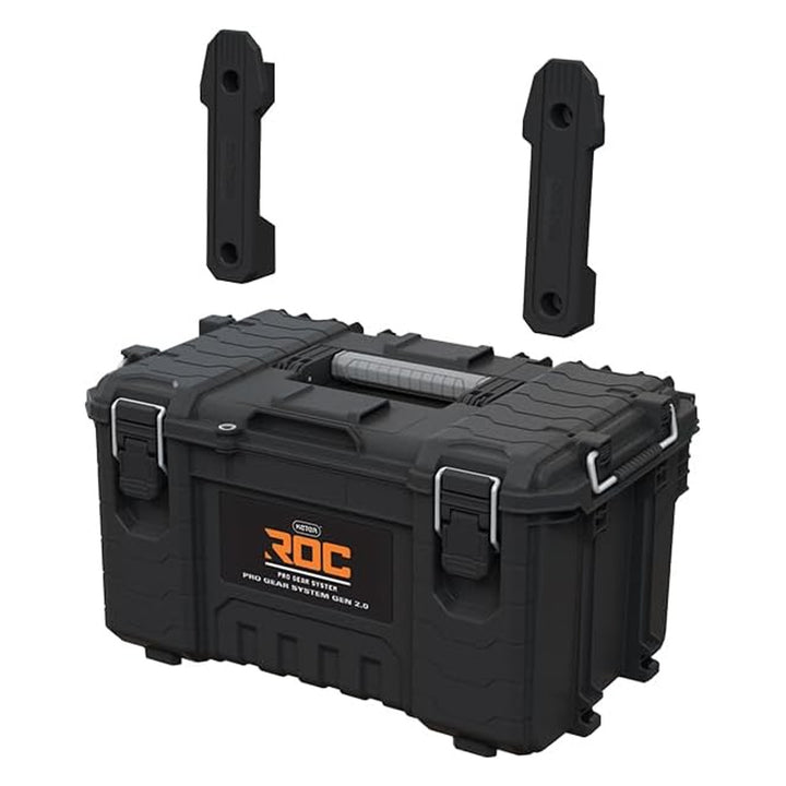 Skrzynka narzędziowa Keter ROC Pro Gear 2.0, nośność 54kg, posiada uchwyty Pro Mount, dołączony organizer, możliwość zawieszenia na ścianie, 256984