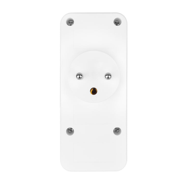 Gniazdko prądowe x3 + 4xUSB Maclean, rozgałęźnik z 3 gniazdami, 2xUSB A, 2xUSB C PD 20W, 1x16A + 2x6A, MCE248 F/W, 2 sztuki