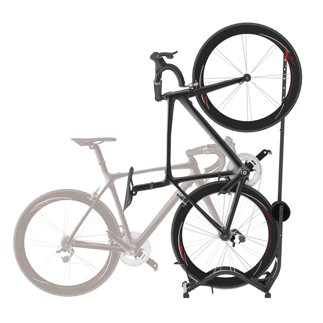 Rowerowy stojak podłogowy Maclean,wolnostojący, poziomy / pionowy, do przechowywania, stal, max. obciążenie 35kg, MC-170