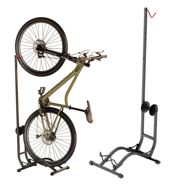 Rowerowy stojak podłogowy Maclean,wolnostojący, poziomy / pionowy, do przechowywania, stal, max. obciążenie 35kg, MC-170