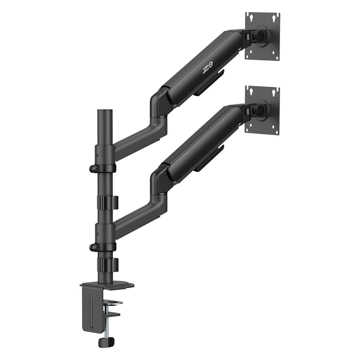 Uchwyt / wieszak na 2 monitory Ergo Office, sprężyna gazowa, 17"-32", 1-10kg, czarny mat, ER-692 B