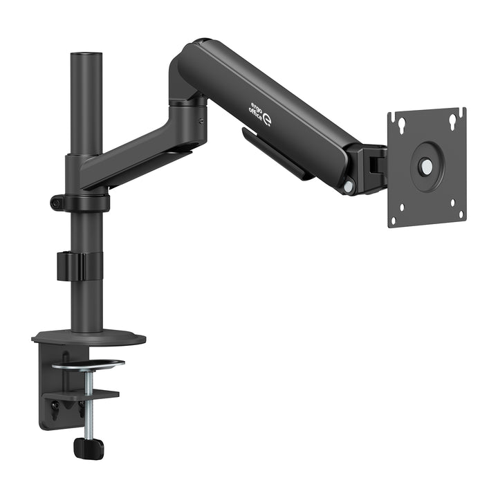 Uchwyt / wieszak na monitor Ergo Office, sprężyna gazowa, 17"-32", 1-10kg, czarny mat, max. VESA 100x100, ER-691 B