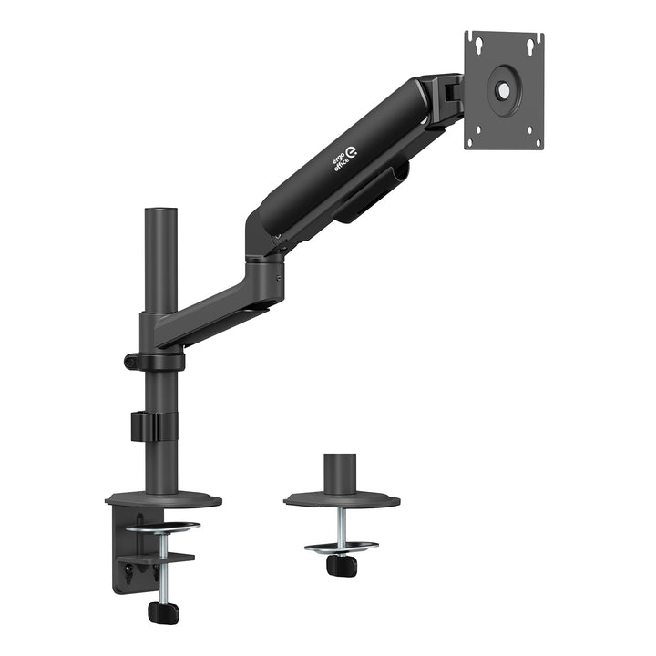 Uchwyt / wieszak na monitor Ergo Office, sprężyna gazowa, 17"-32", 1-10kg, czarny mat, max. VESA 100x100, ER-691 B