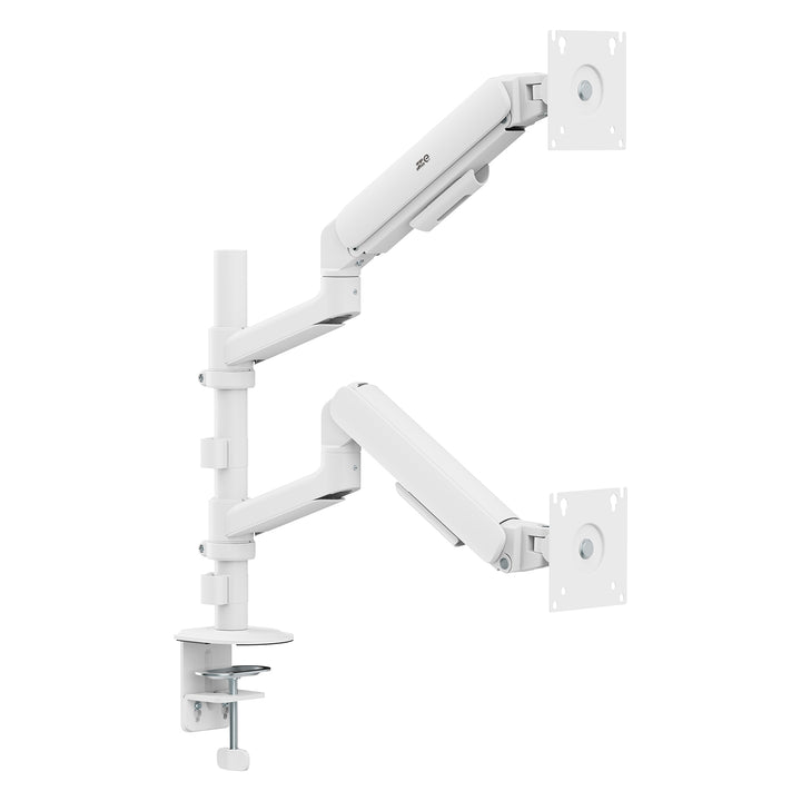 Uchwyt / wieszak na 2 monitory Ergo Office, sprężyna gazowa, 17"-32", 1-10kg, biały mat, ER-692 W