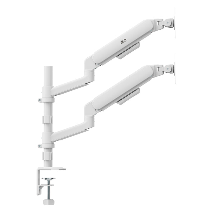 Uchwyt / wieszak na 2 monitory Ergo Office, sprężyna gazowa, 17"-32", 1-10kg, biały mat, ER-692 W