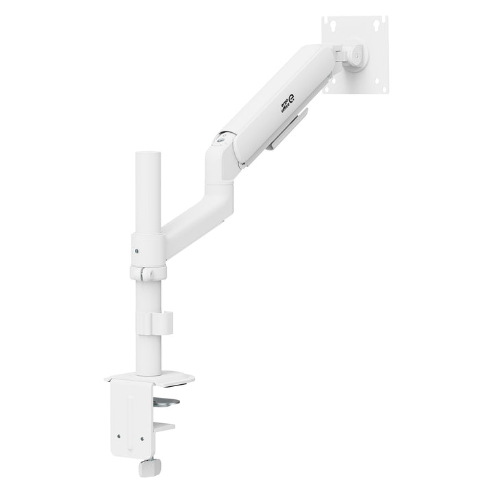Uchwyt / wieszak na monitor Ergo Office, sprężyna gazowa, 17"-32", 1-10kg, biały mat, max. VESA 100x100, ER-691 W