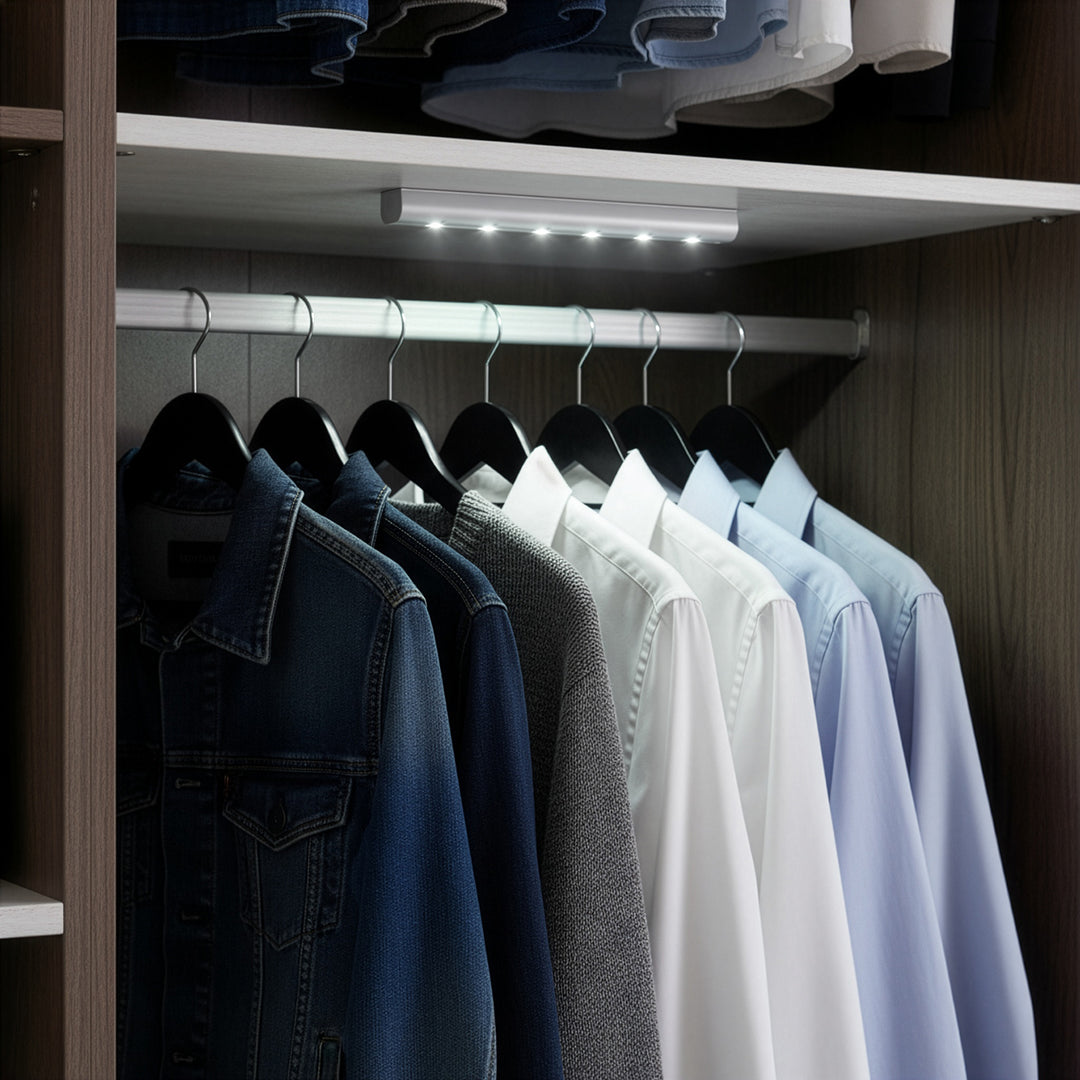 Lampka kuchenna podszafkowa 6LED Maclean, podłużna, z czujnikiem ruchu, 5xAAA, MCE123 + 5x bateria AAA alkaliczna Varta Industrial