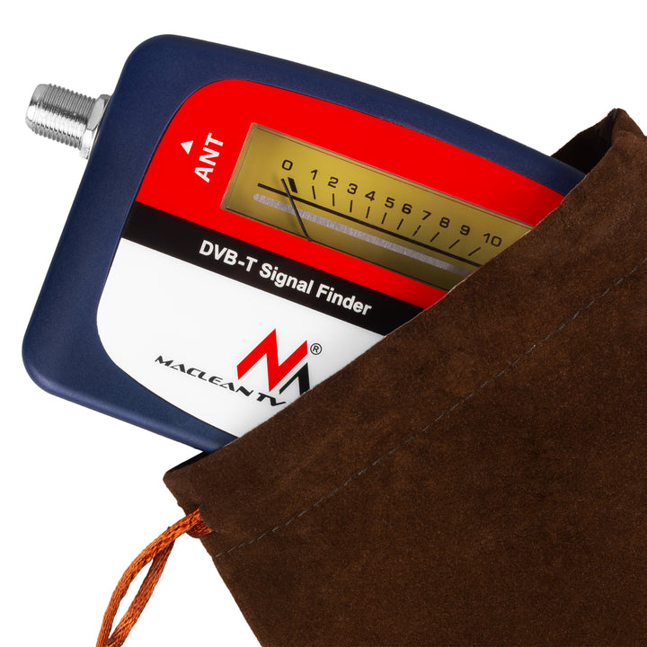 Miernik telewizyjny DVB-T Maclean, etui, kabel 25 cm F-F, MCTV-627 + 10x bateria AA Varta Industrial