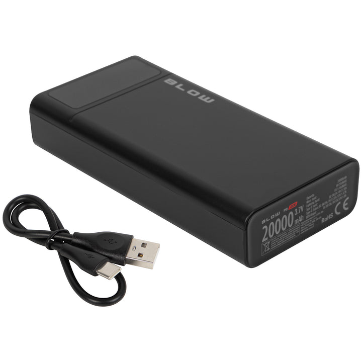 Powerbank 20000mAh PB20E QC+PD 20W + lightning czarny Blow