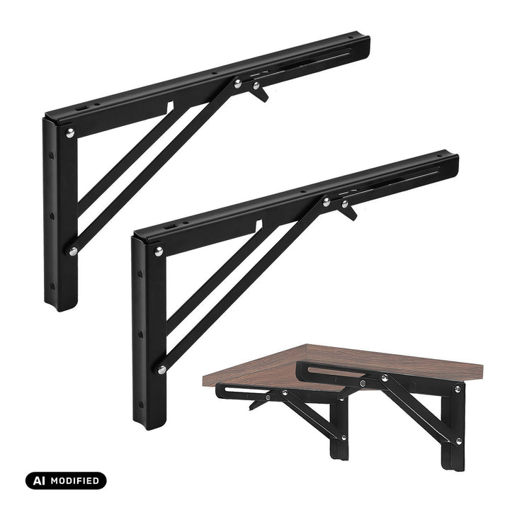 Uchwyt składany półki ściennej Maclean, min 250mm, max 500mm, max 50kg, 2 sztuki, MC-194