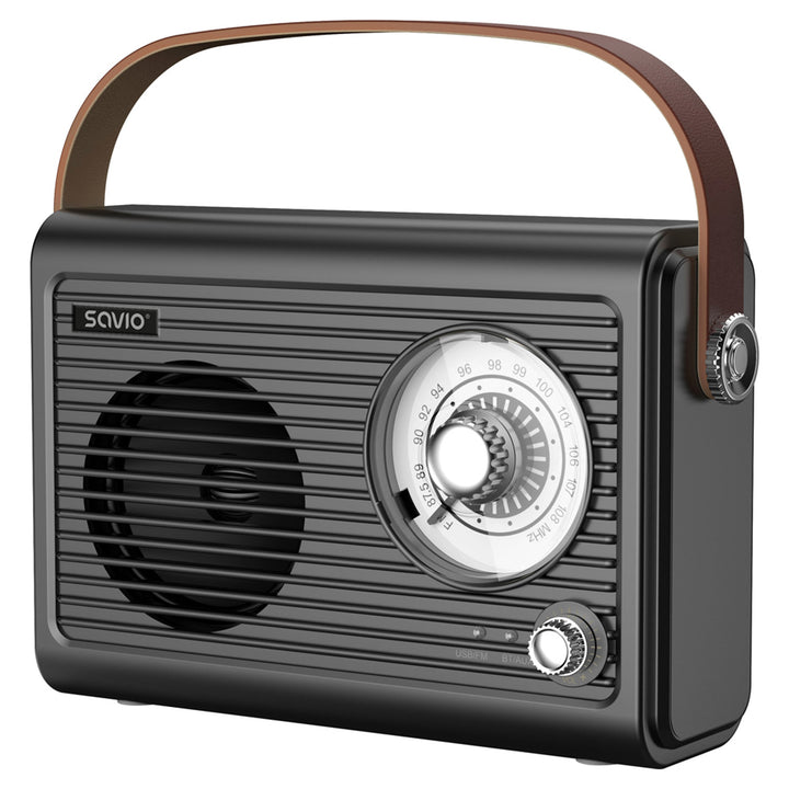 Radio przenośne FM Savio, zasilanie akumualaturowe, Bluetooth, AUX, SAVRS-01