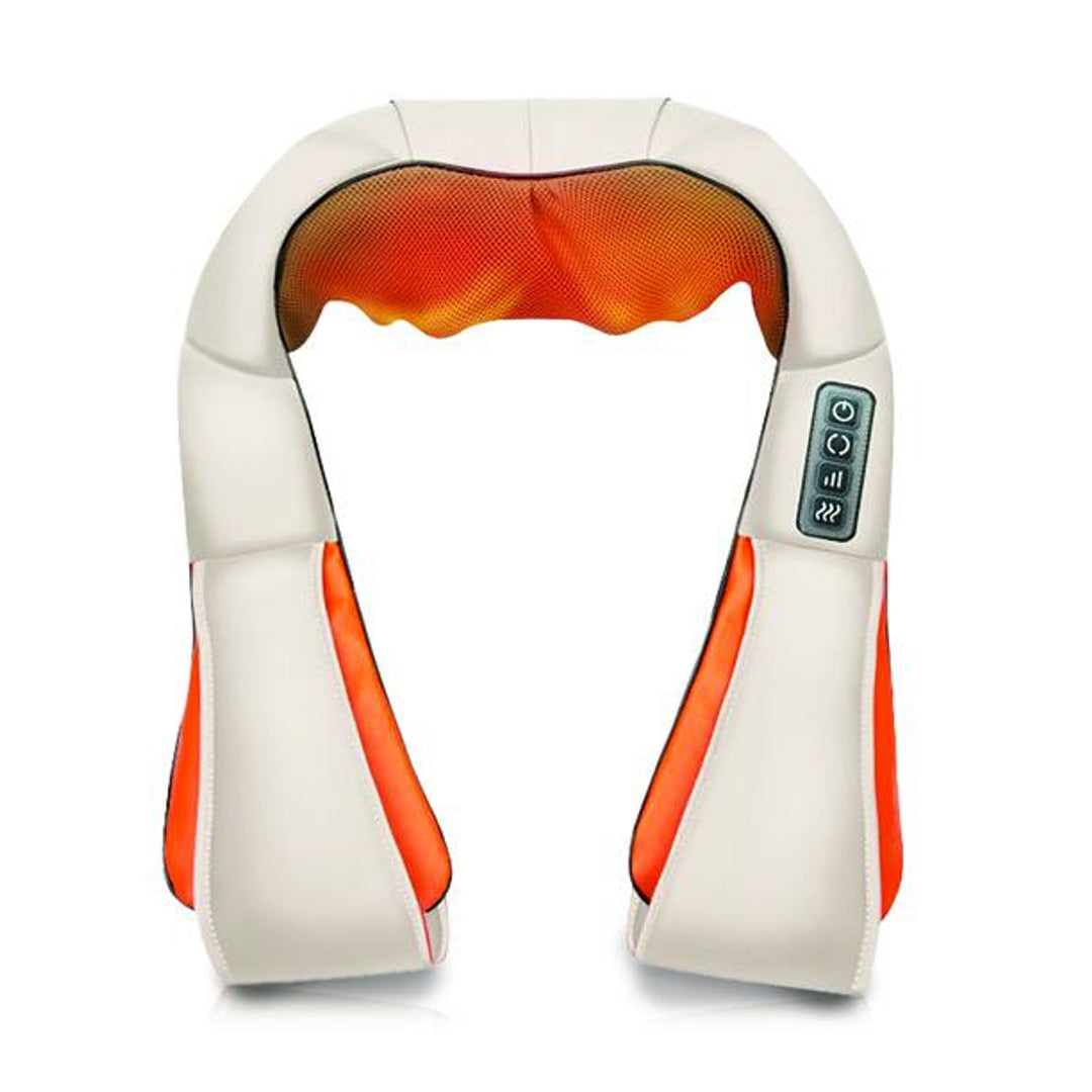 Masażer ramion LTC Shiatsu 6D, 3 prędkości, 5V, 24W, Funkcja grzania, Podświetlenie LED, Antypoślizgowe pasy
