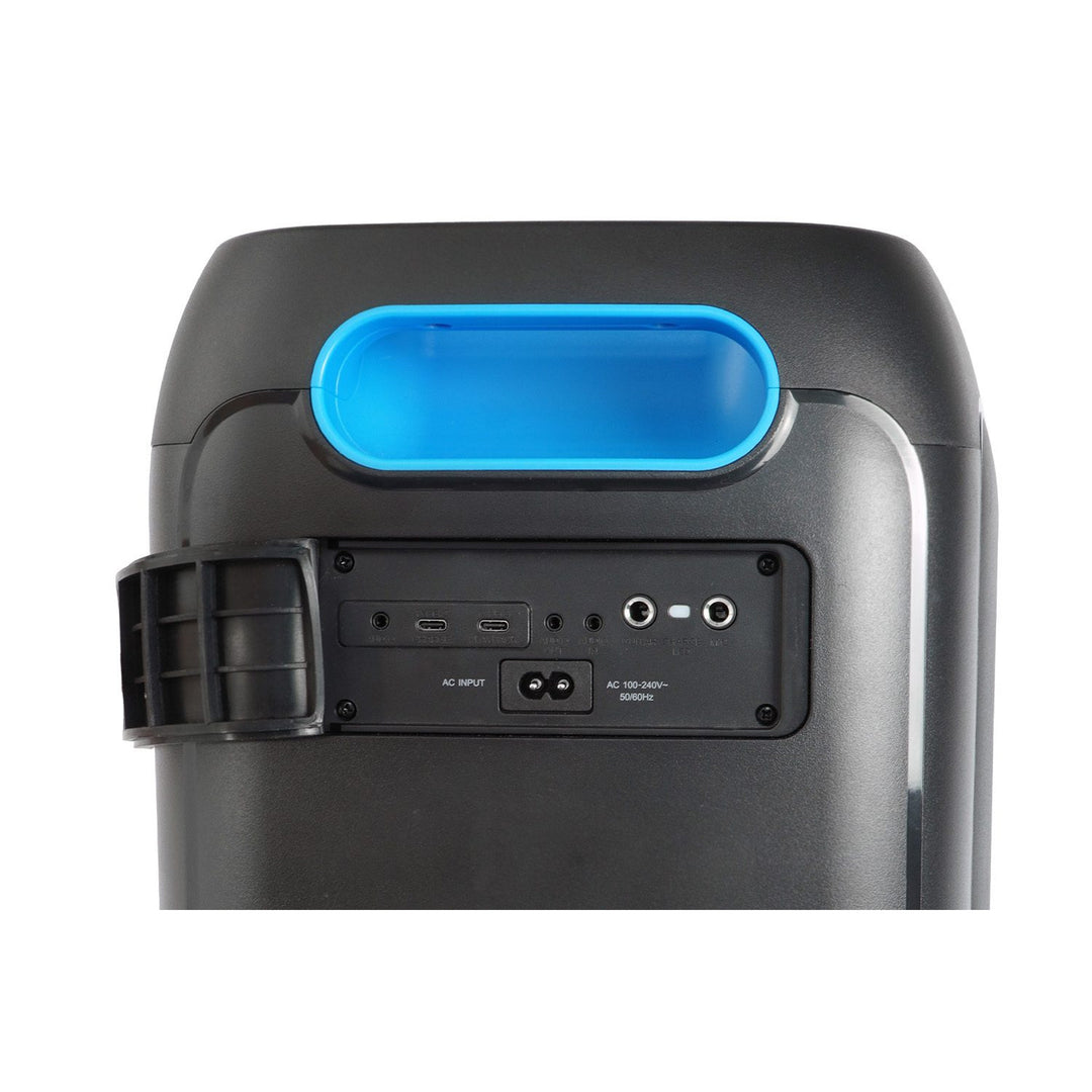 Głośnik Party Box Blaupunkt, Oświetlenie LED, Bluetooth, USB i AUX, Radio FM, Funkcja karaoke, pilot do sterowania, czas pracy baterii do 18h, PB60X