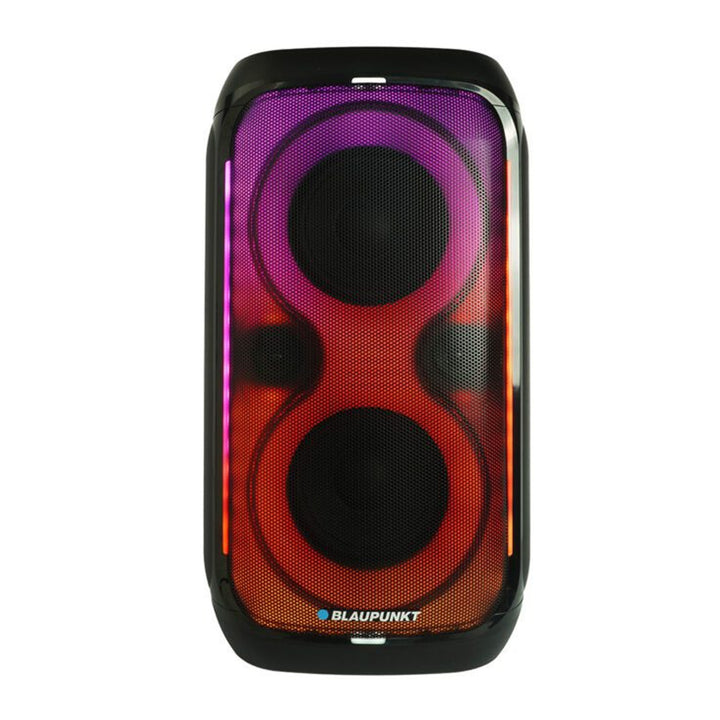 Głośnik Party Box Blaupunkt, Oświetlenie LED, Bluetooth, USB i AUX, Radio FM, Funkcja karaoke, pilot do sterowania, czas pracy baterii do 18h, PB60X