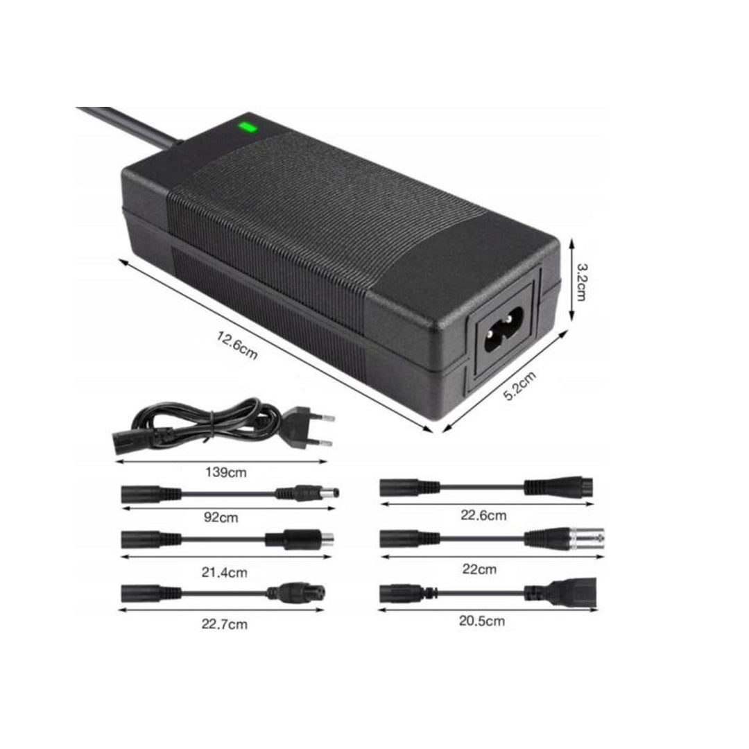 Ładowarka sieciowa uniwersalna do hulajnóg i pojazdów elektrycznych Lextool, 54,6V 2A, 6 wtyków DC, LXG95