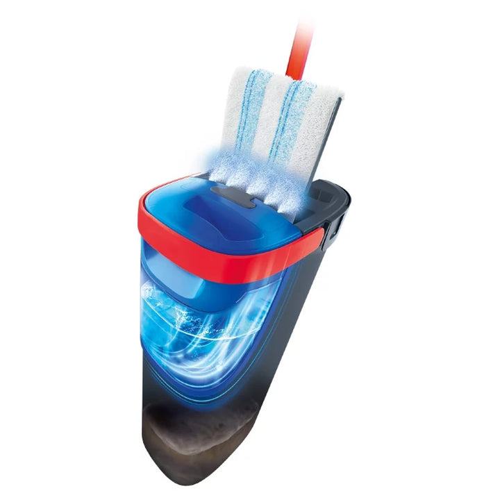 Mop płaski Vileda H2prO, 100% separacji wody czystej od brudnej, dwa zbiorniki, nakładka z mikrofibry, końcówka 360°, 175774