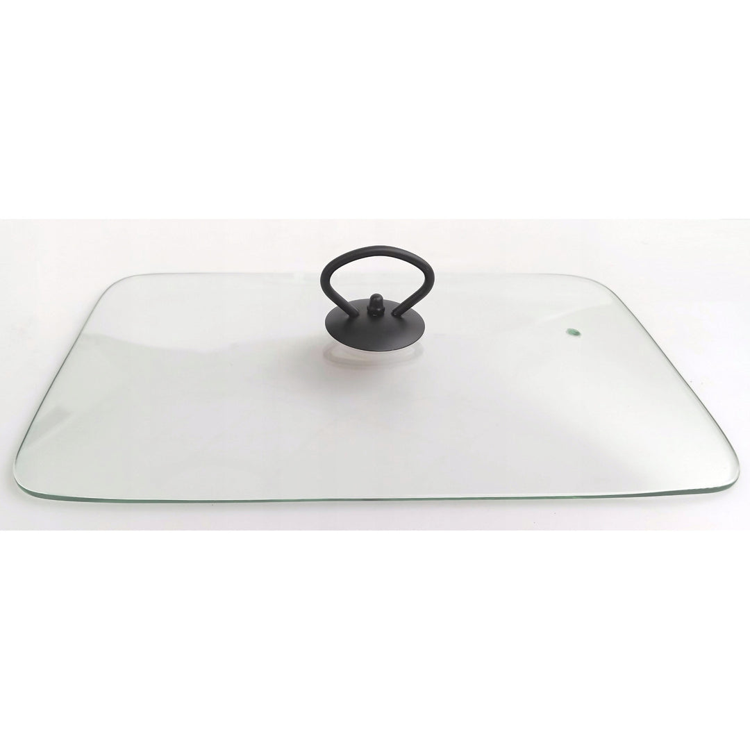 Ceramiczny podgrzewacz do potraw Maestro, prostokątny, kolor biały, pojemność 2,4L, można używać w piekarniku, w zestawie stelaż i pokrywka z uchwytem, MR-11562-73