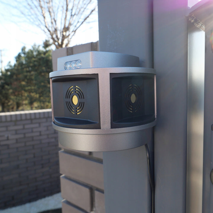 Odstraszacz gryzoni, kun, myszy Viano, generator ultradźwięków, panel stroboskopowy, trzy głośniki, Trio-Strob