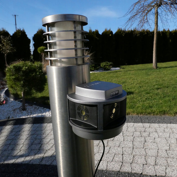 Odstraszacz gryzoni, kun, myszy Viano, generator ultradźwięków, panel stroboskopowy, trzy głośniki, Trio-Strob