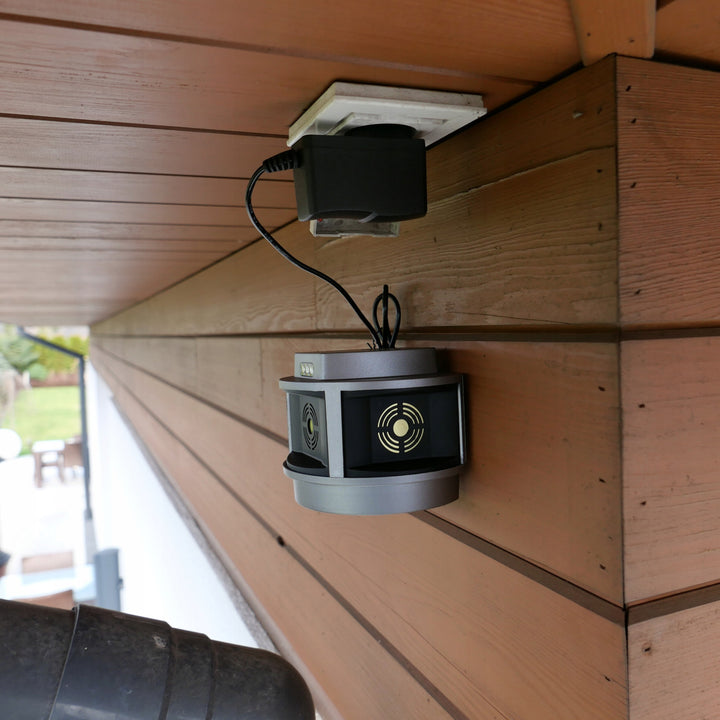 Odstraszacz gryzoni, kun, myszy Viano, generator ultradźwięków, panel stroboskopowy, trzy głośniki, Trio-Strob