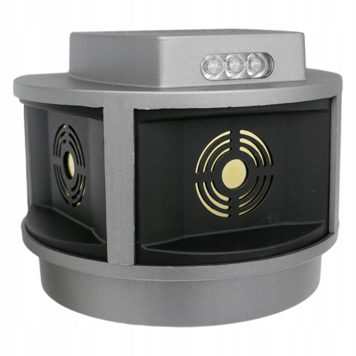 Odstraszacz gryzoni, kun, myszy Viano, generator ultradźwięków, panel stroboskopowy, trzy głośniki, Trio-Strob