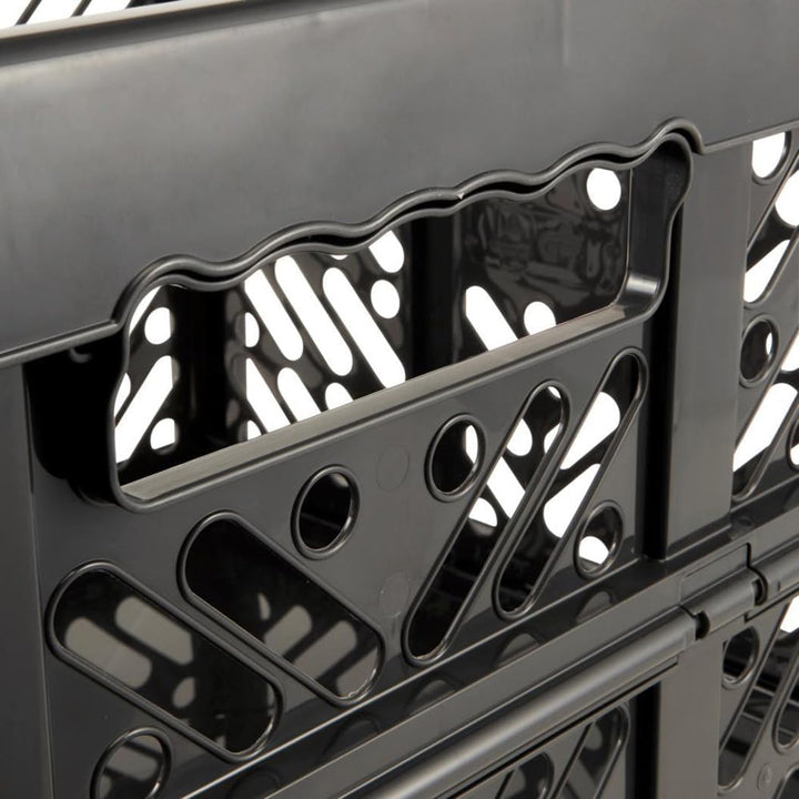 Kosz plastikowy składany Ben Keeeper, 45L, grafitowy, udźwig do 50kg, miękkie uchwyty, certyfikat GS i test TUV, bezpieczny dla żywności